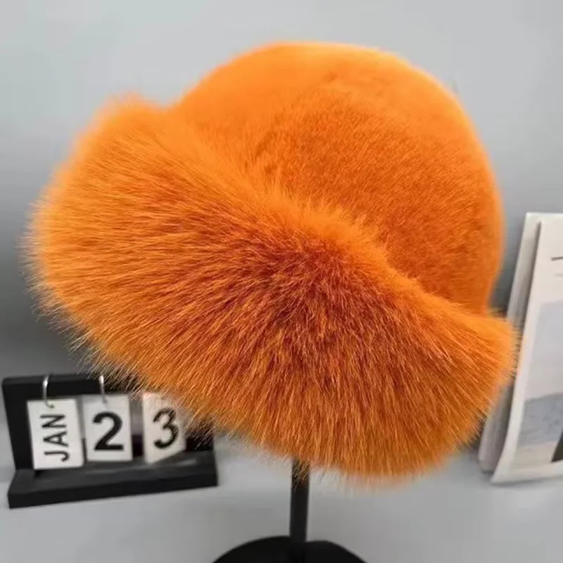 Damen-Winter-Pelzmütze, kältebeständig, für den Außenbereich, verdickt, warm, weich, für Freizeitausflüge, Sport, Skifahren