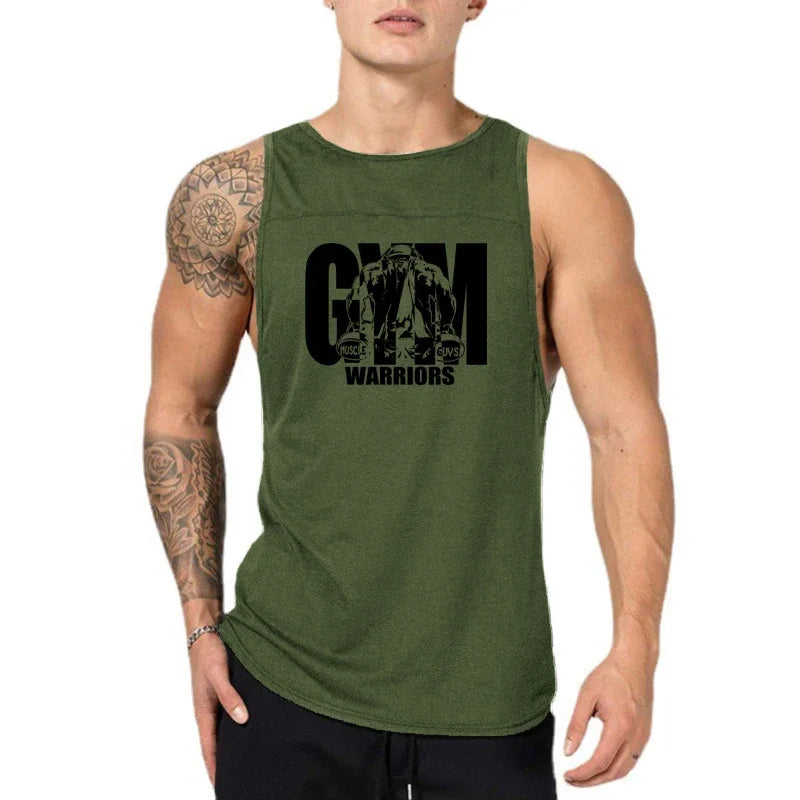 Herren Bodybuilding Sport ärmellose Tank Tops Sommer Baumwolle atmungsaktiv Casual T-Shirts Gym Fitness Workout Muskel lose Unterhemden
