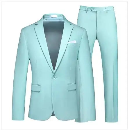 22 Farben einreihige formelle Hochzeit Anzüge Herren bekleidung Mode einfache Männer Business Social Prom Party Kleid 2 Stück Set