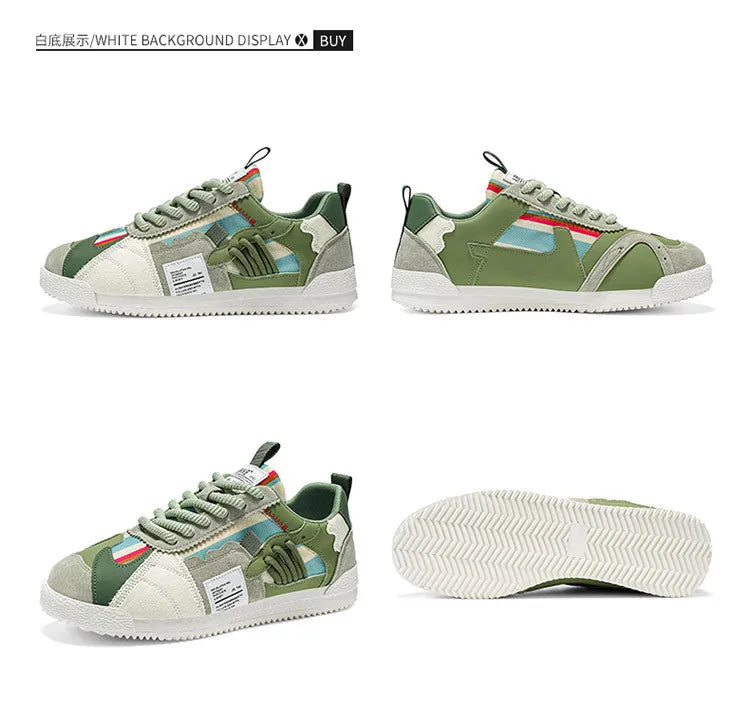 Herren Weiße Sneaker Herbst Bequeme Rutschfeste Laufschuhe Luxuriöse Weiche Sohle Modische Schnürschuhe Outdoor Freizeitschuhe 2026
