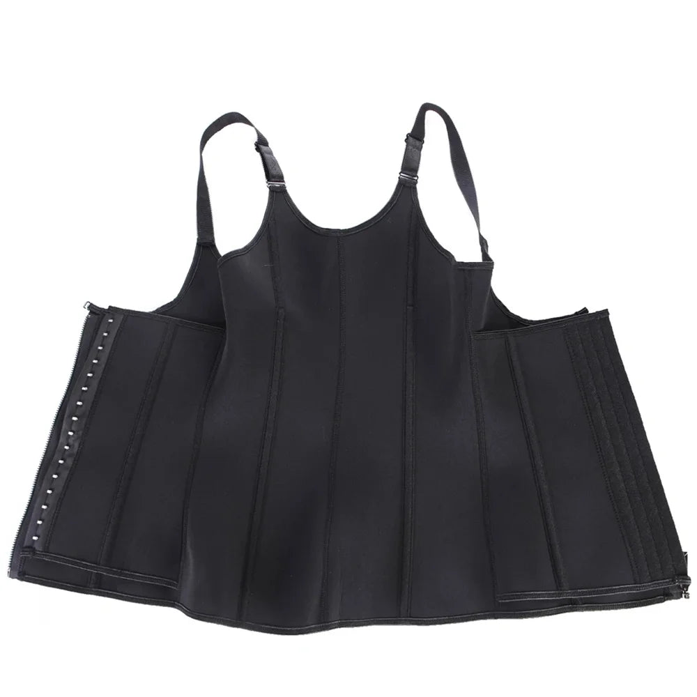 Waist Trainer Tank Top For Women Zipper Body Shaper Tummy Control Sleeveless Top, Women's Activewear Body Shaping Underwear