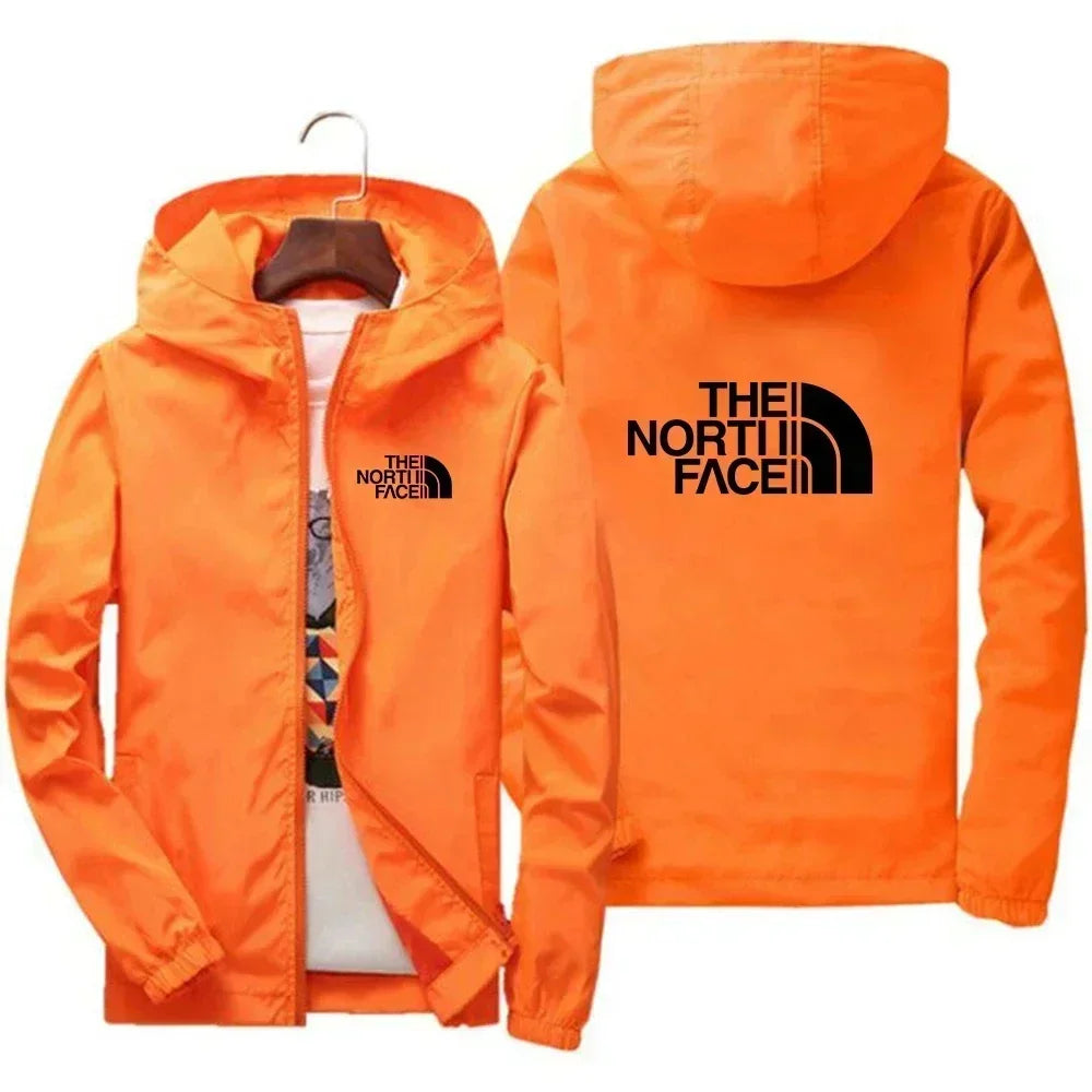 2025, modische, winddichte Herren-Jacke mit Reißverschluss und Kapuze, lässige Outdoor-Sportbekleidung für Streetwear, Laufen und tägliche bequeme Kleidung