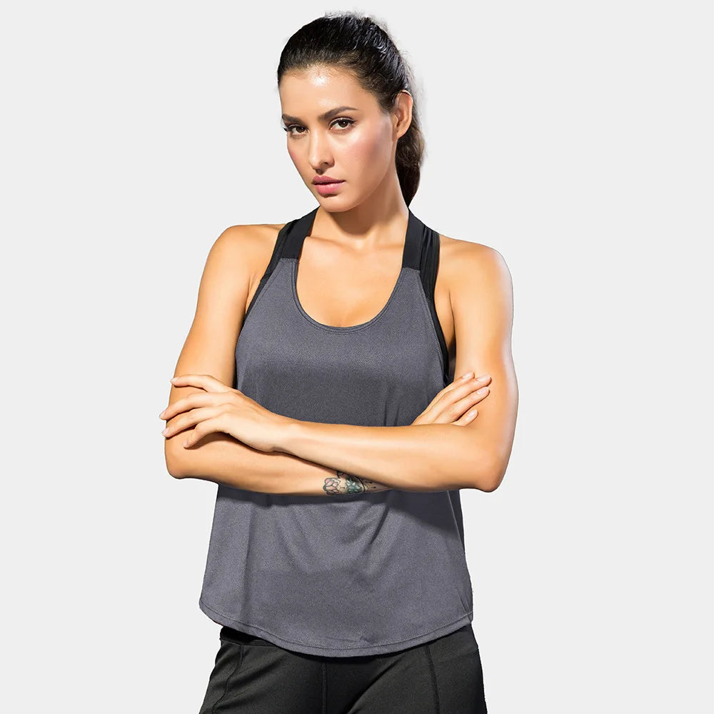 Frauen Gym Tops Schwarz Ärmelloses Yoga Top Frauen Fitness Shirt Gym Weste Lauf workout Sport Tops Brief Rückenfreies Shirt
