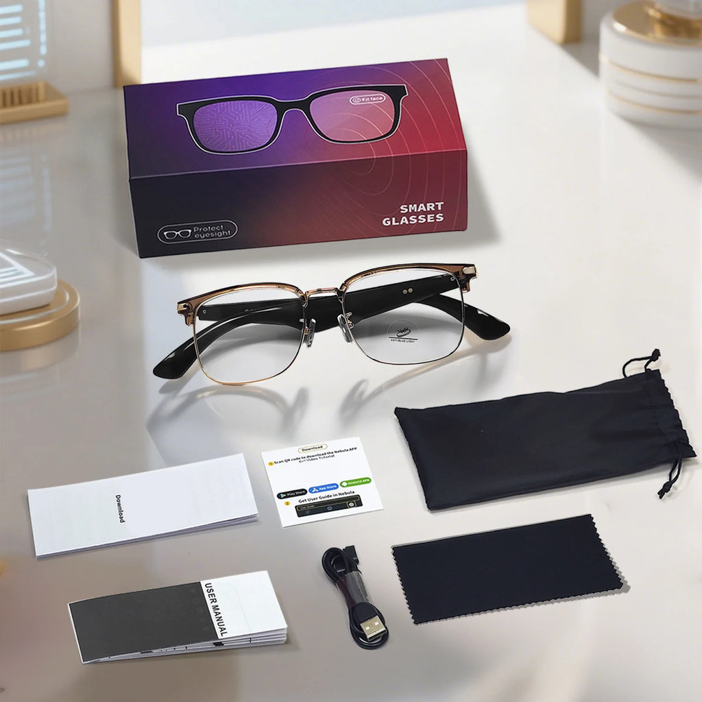 AI Simultaneous Translation Smart Wireless Bluetooth Glasses Anti-Blue Light Glasses Music Play Phone Answering Multi-functional