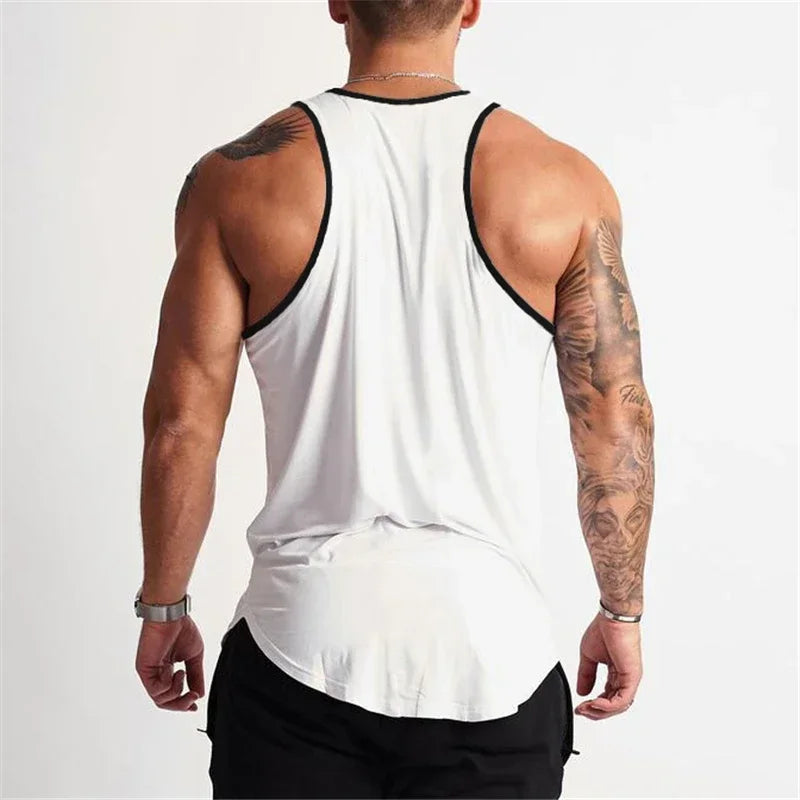 Herren Fitness Workout Muskel Tank Tops Gym Bodybuilding Laufen Slim Fit Sport Shirts Sommer Atmungsaktive ärmellose Baumwollwesten