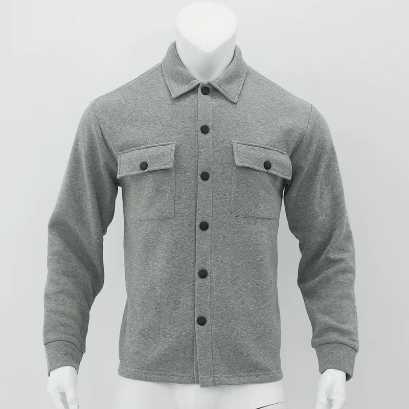 Winter europäische und amerikanische grenzüberschreitende lässige Herrenbekleidung Fleece-Revers europäische und amerikanische einreihige schmale Jacke