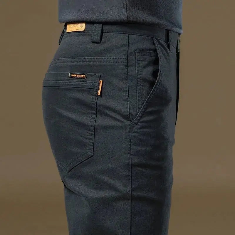 2025, Sommer-Freizeithose für Herren aus dünner Baumwolle, trendige, vielseitige, elastische, leichte Business-Hose, formelle, schlanke, gerade Hose