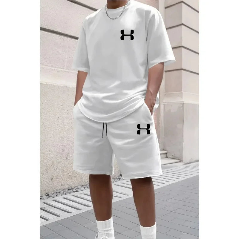 2026 Herren Sportanzug-Set, bestehend aus kurzem Hemd und Sportshorts, zwei Freizeitanzüge