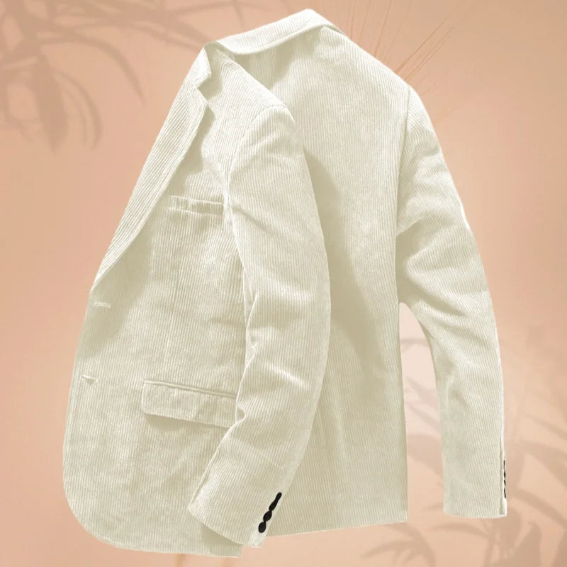 Cord-Herrenanzugjacke, Anzugjacke mit einem Knopf und Revers, Business-formelle Jacke, geeignet für Bankett, Hochzeit, formelle Kleidung für Herren