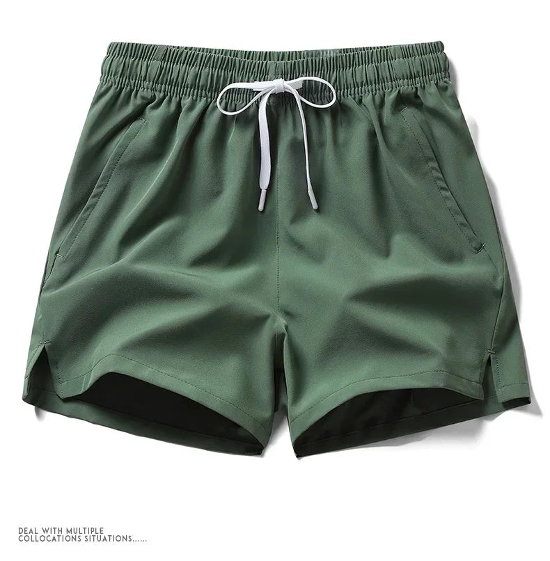 Gym Shorts Herren Sport Jogginghose Taschen Gym Casual Shorts Basic Leichte Hosen Laufen Jogging Strand Shorts Männer Bademode