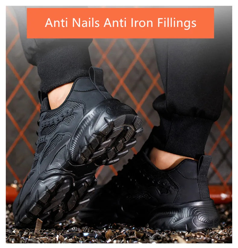 white work shoes lightweight comfortable safety shoes man women work shoes with a steel toe puncture proof safety work sneakers