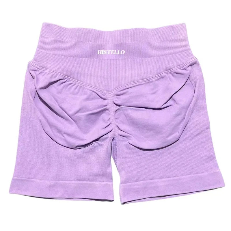 HISTELLO Impact Shorts Df Substitute High Waist Women Yoga Workout Short Seamless Leggings Stretch Fitness Running Gym Shorts