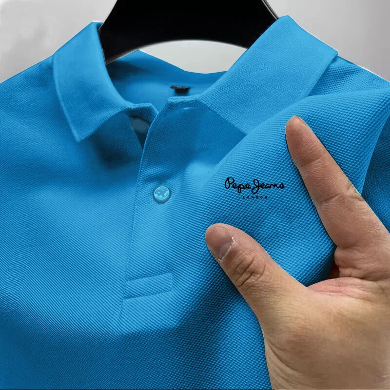 Herren Kurzarm-Poloshirt 2026 – Neues Business-Casual Atmungsaktives Oberteil für den Sommer – Modische Golf-Polos in Unifarben