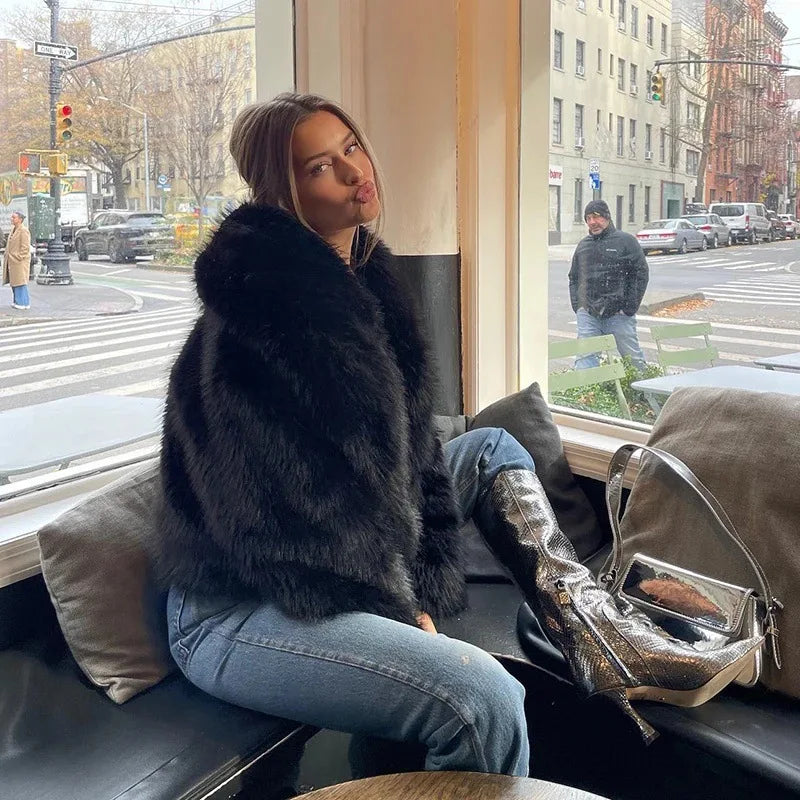 Winter Umweltfreundliche Faux Nerz Pelz Verdickte Kurze Mantel frauen Pelz Top Künstliche Pelt Jacke Warme Gemütliche Trendy Oberbekleidung