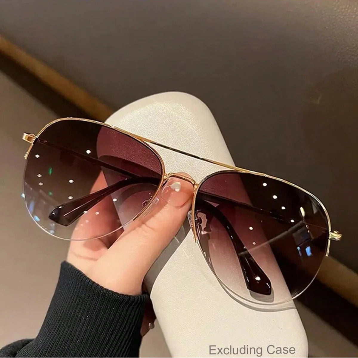 1pc Aviator Mode Große Gesicht Fahren Reiten Stilvolle Trendy Persönlichkeit Sonnenbrille Für Männer