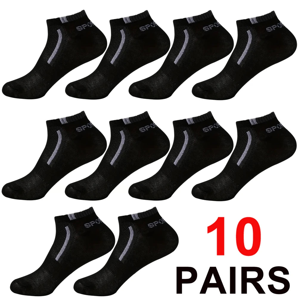 30Pairs Männer Socken Mesh Atmungsaktive Kurze Casual Socken Farbe-block Sport Socke Sport Socken Absorbieren Schweiß Knöchel