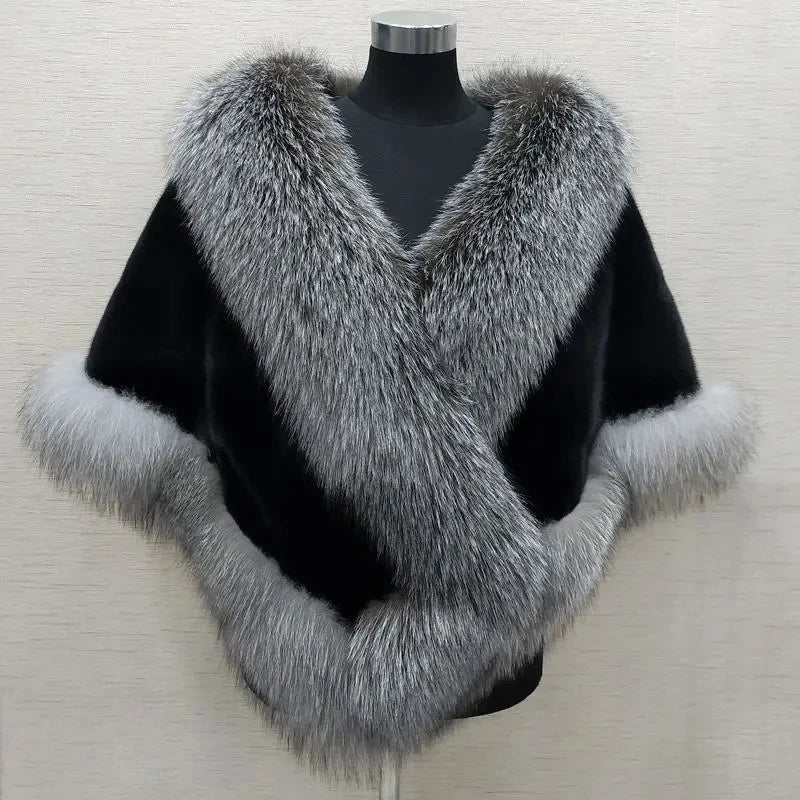 Weißer Pelzschal Damenjacke Herbst Winter Faux Nerz Fuchspelzkleid Cheongsam Mantel Mäntel Neu 2026 verdicken warme kurze Oberbekleidung