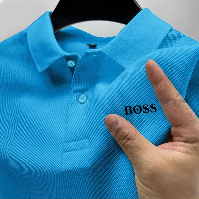 Kurzarm-Poloshirt für Herren, schnell trocknend, atmungsaktiv, lässig, stilvoll, Business, Sport, Sommer, hoch, neu, 2025