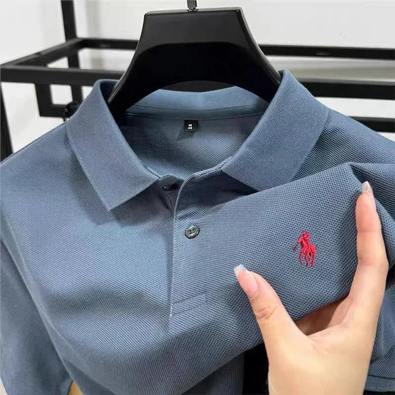 2026 Bedrucktes Kurzarm-Herren-Poloshirt Sommer Neu Bequemes Atmungsaktives Freizeit-T-Shirt Modisches Business-Poloshirt