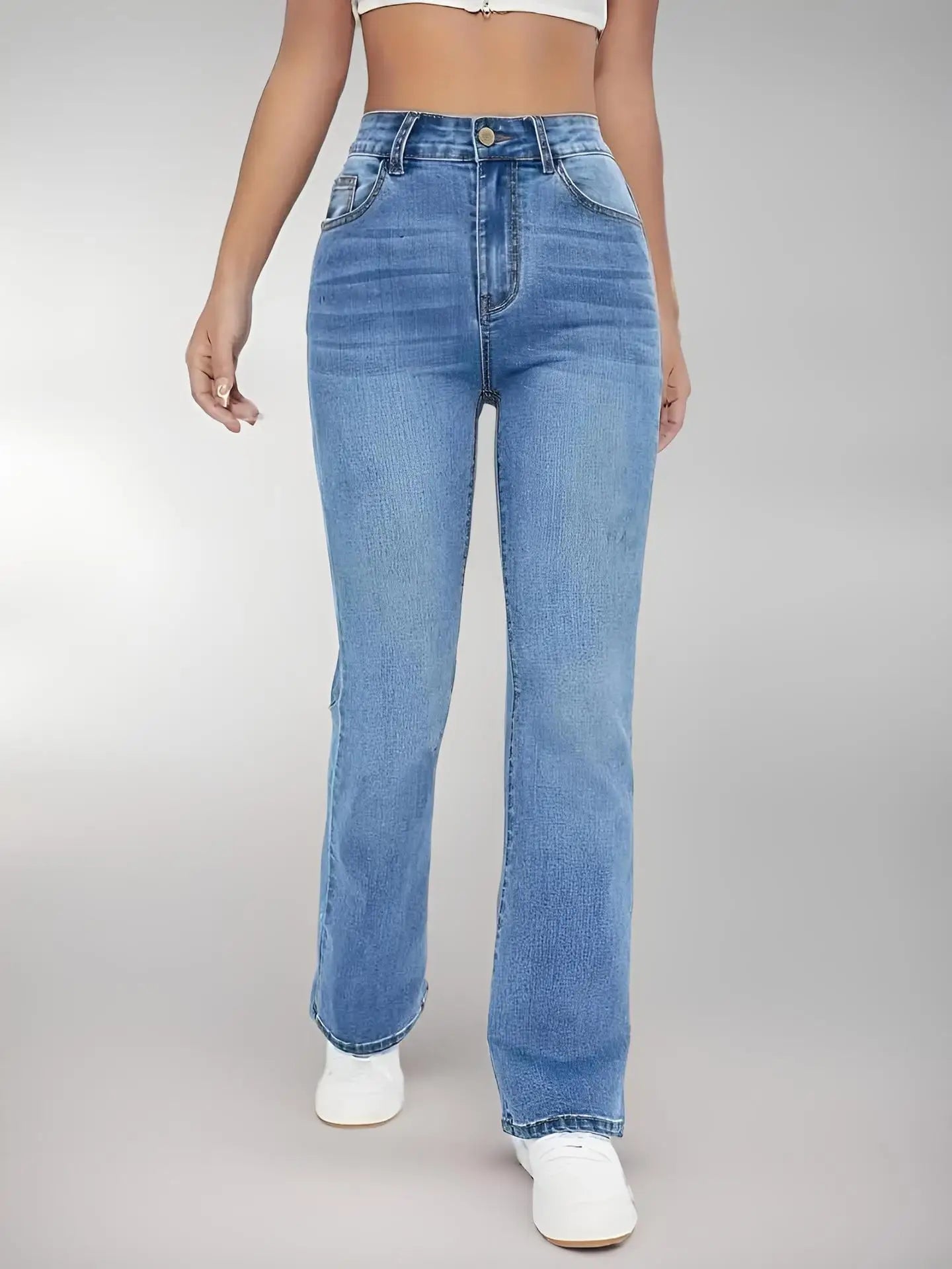 Neue Damen-Hot-Jeans zum Abnehmen im europäischen und amerikanischen Stil, lässige, vielseitige, gewaschene Denim-Hose mit hoher Taille für Damen