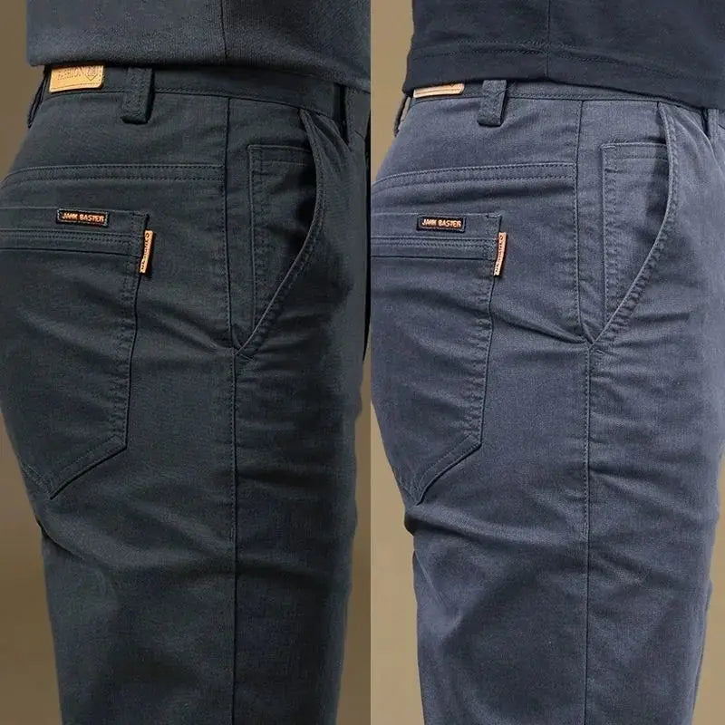 2025, Sommer-Freizeithose für Herren aus dünner Baumwolle, trendige, vielseitige, elastische, leichte Business-Hose, formelle, schlanke, gerade Hose