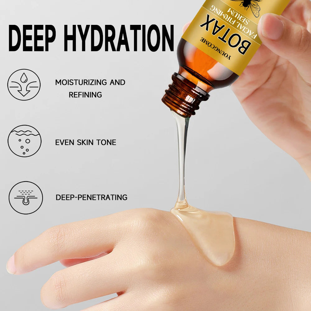 Bee Venom Gesichtsserum, Gesichtsessenz, Faltenreduzierung, Hautstraffung, natürlicher Kollagen-Booster, Hyaluronsäure-Essenz, 40/60 ml