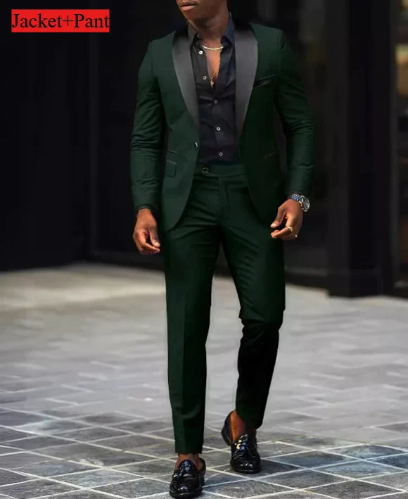 Männer Formale Slim Fit Smoking Prom Anzug Männlichen Bräutigam Hochzeit Blazer Hohe Qualität Trauzeuge Luxus Kleid Business Bankett Party Anzug