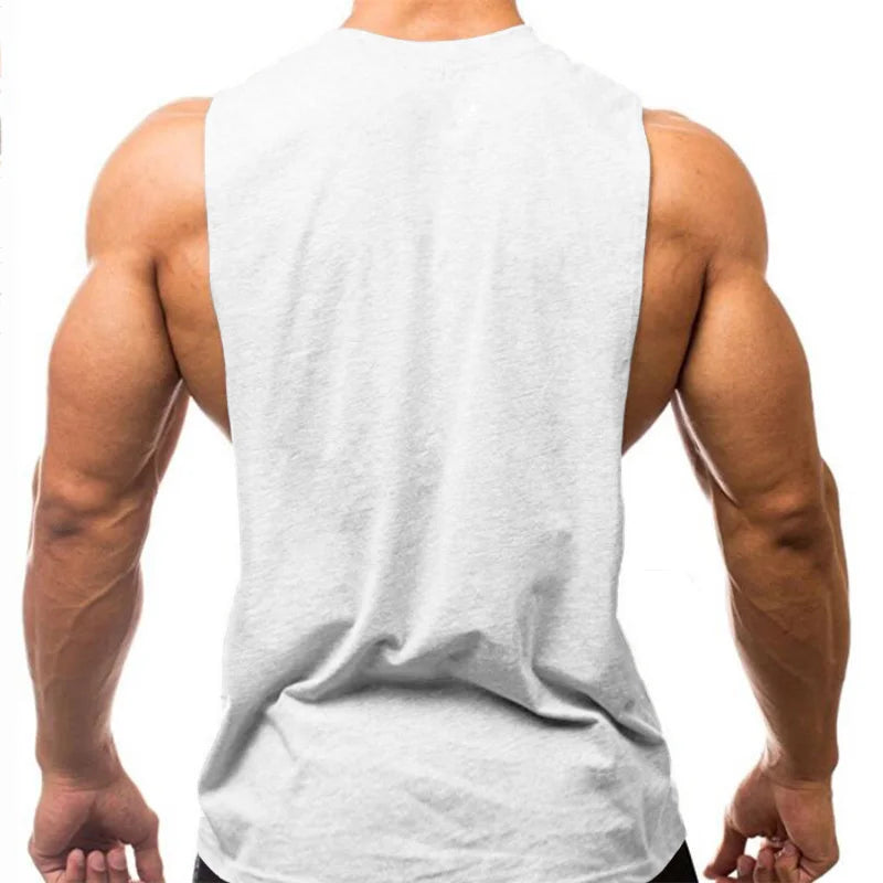 Gym Bodybuilding Tank Tops Herren Fitness Baumwolle Open Side Westen Muscle Workout Ärmellose Shirts Sommer Kühle Atmungsaktive Kleidung