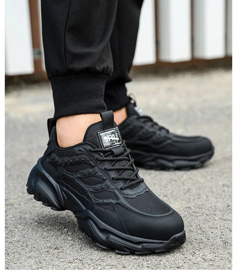 white work shoes lightweight comfortable safety shoes man women work shoes with a steel toe puncture proof safety work sneakers
