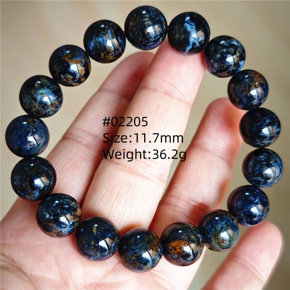 Natürliche blaue Pietersite Runde Perlen Armband Schmuck 12,5 mm Feuer Pietersite Namibia Feuer Pietersite Seltene Steinperlen AAAAAA