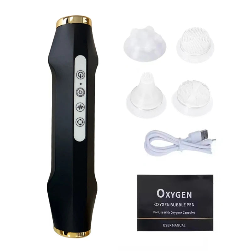 Neueste Handheld Wiederaufladbare CO2 Sauerstoff Blase Gerät Peeling Sauerstoff Gesichts Maschine Falten Entfernung Tragbare Schönheit Gerät