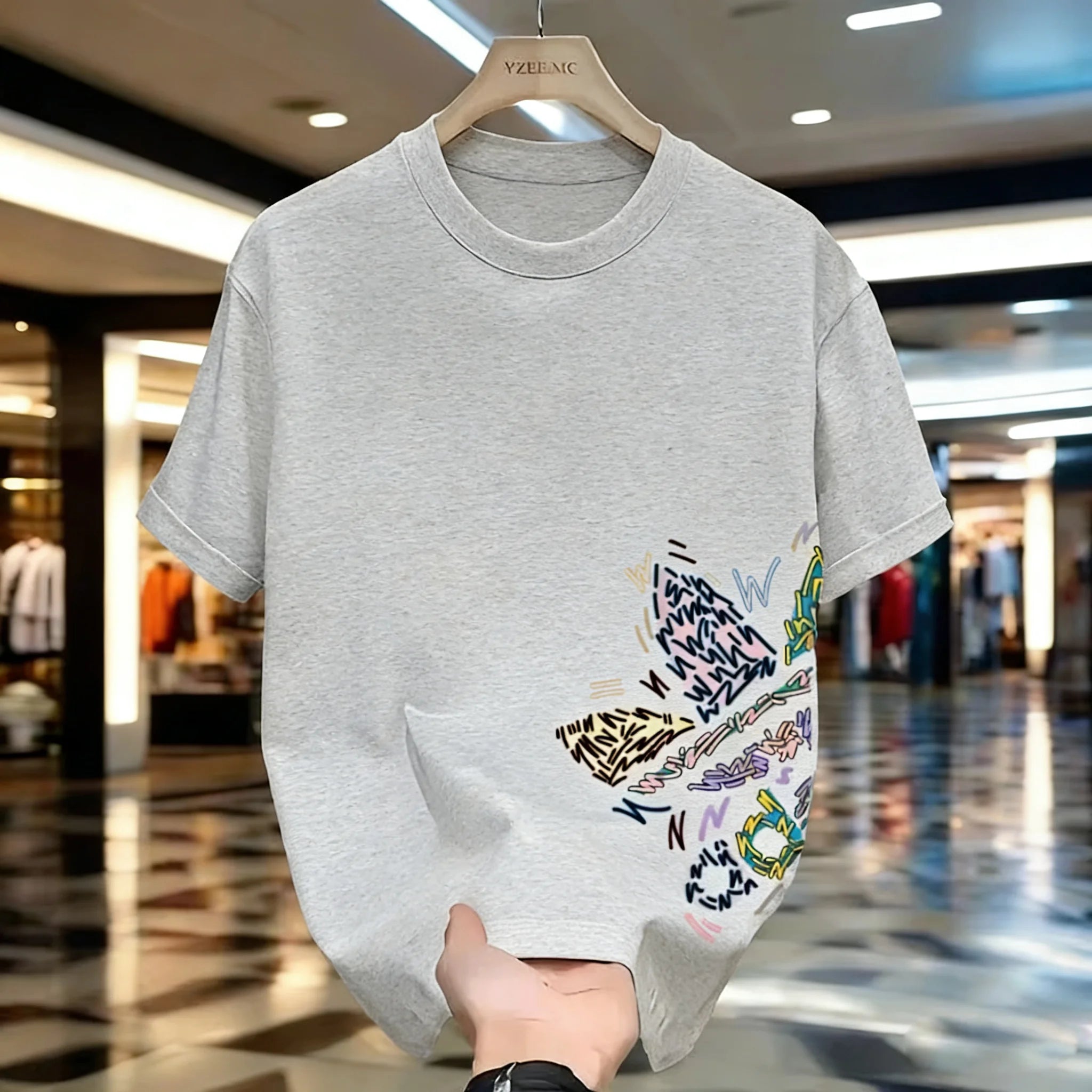 2026 Modischer Bestseller - Locker Sitzendes Rundhals-Sommer-Baumwoll-T-Shirt für Herren und Damen, Stylisches und Atmungsaktives Oberteil
