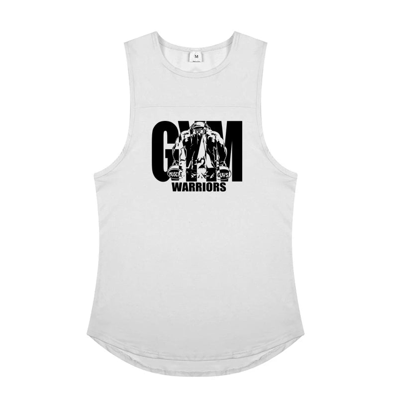 Herren Bodybuilding Sport ärmellose Tank Tops Sommer Baumwolle atmungsaktiv Casual T-Shirts Gym Fitness Workout Muskel lose Unterhemden