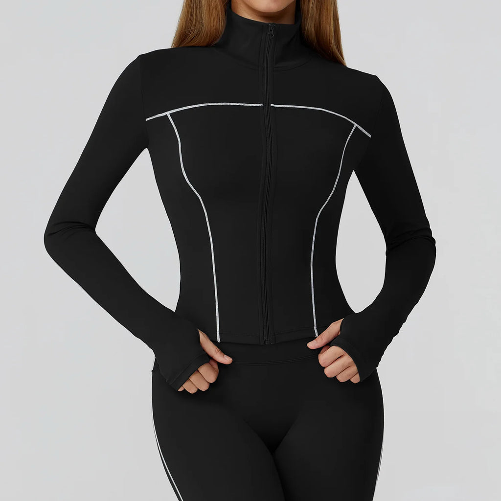 Yoga Kleidung Frauen Sport Jacke Laufen Langarm Shirt Sport Jacken Top Workout Mantel Gym Training Kleidung Workout Yoga Top