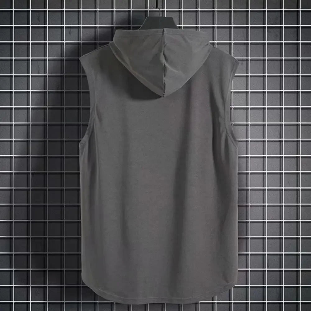 2026 Sommer Herrenmode Ärmelloses Kapuzen-T-Shirt Herren Ärmelloses Kapuzen-Sweatshirt Schnelltrocknende Herren-Sportweste