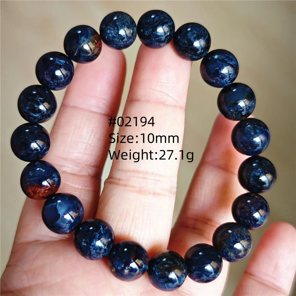 Natürliche blaue Pietersite Runde Perlen Armband Schmuck 12,5 mm Feuer Pietersite Namibia Feuer Pietersite Seltene Steinperlen AAAAAA