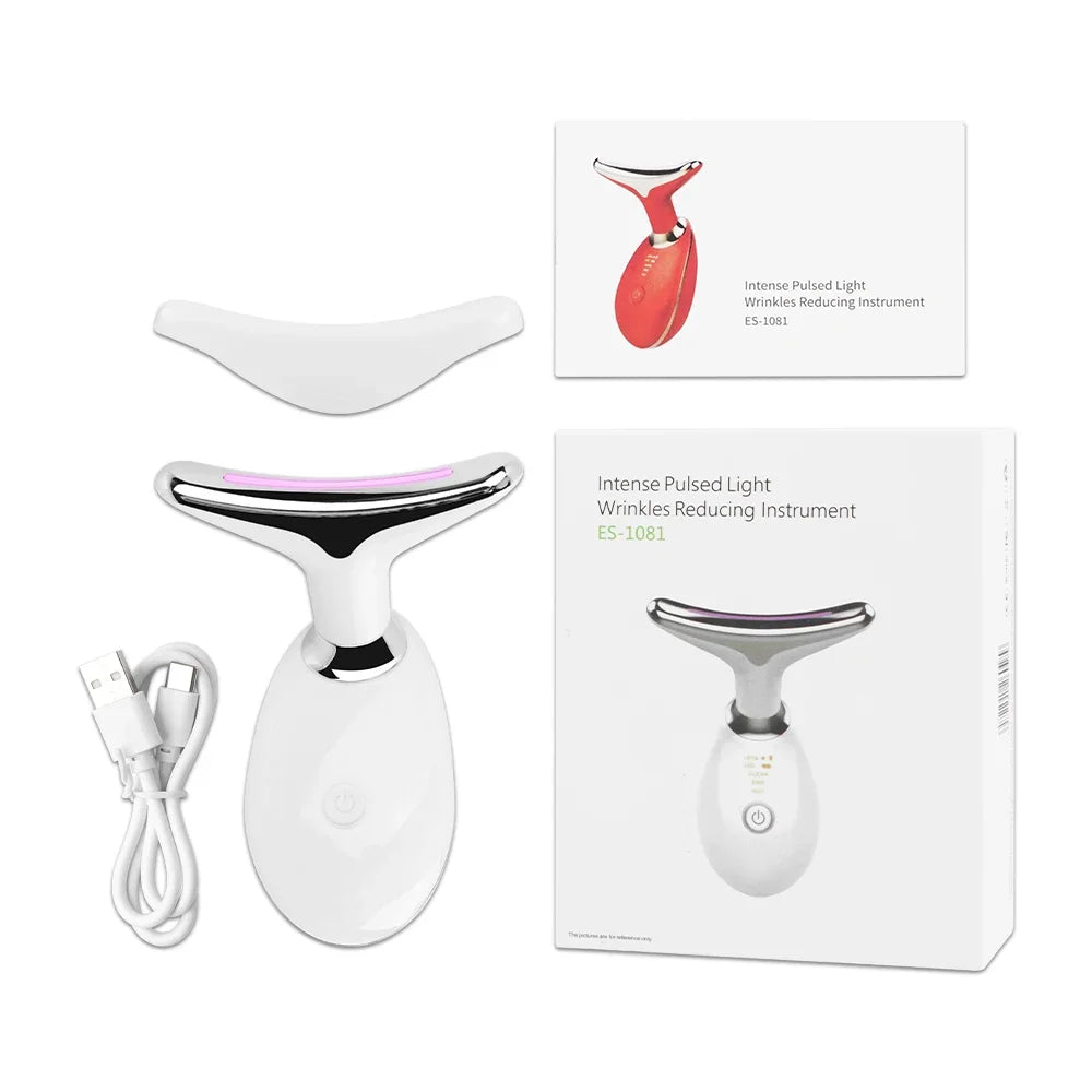 Gesicht Hals Lift Schönheit Gerät EMS Gesichts Massager LED Licht Therapie Doppel Kinn Entferner Haut Verjüngung Straffung Anti Falten