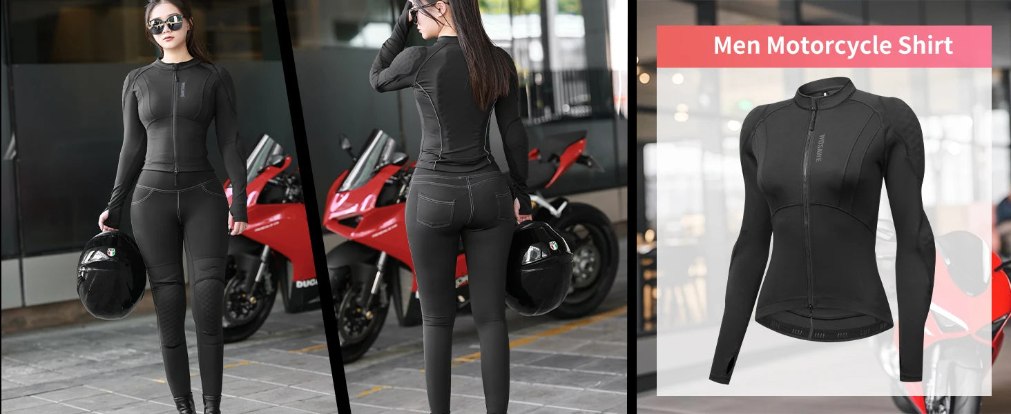 WOSAWE Damen-Motorradhose, schmale Passform, mit Offroad-Outdoor-Reithose mit CE-schützenden Knieschützern, Motocross-Motorradhose