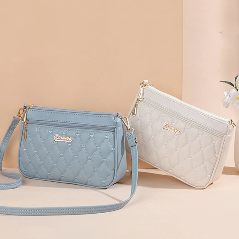 Stickerei Messenger Bags Damen Lederhandtaschen Taschen für Damen Sac a Main Damen Haarball Handtasche