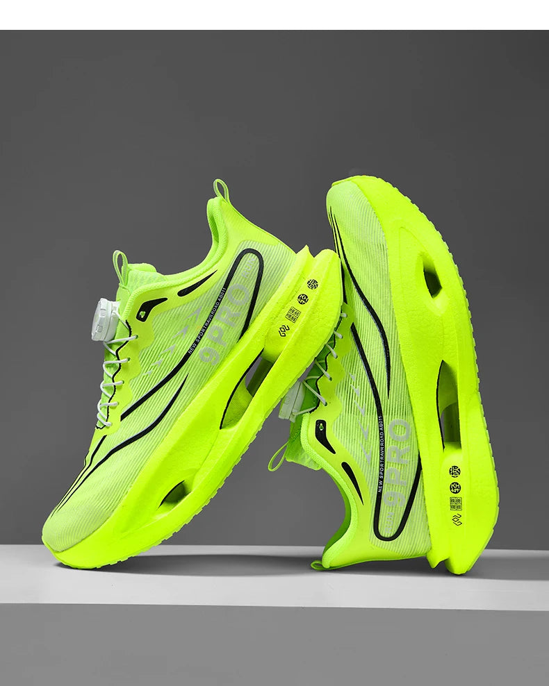 Spezialität Carbon Platte Sport Laufschuhe Marathon Air Kissen Männer Atmungsaktive Leichte Frauen Bequeme Rutschfeste Turnschuhe