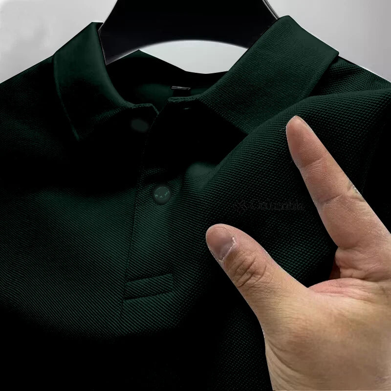 Sommer-Must-have: Herren-Golfpoloshirt, hohe Verfügbarkeit, einfarbig, modisch, lässig, mit Knöpfen