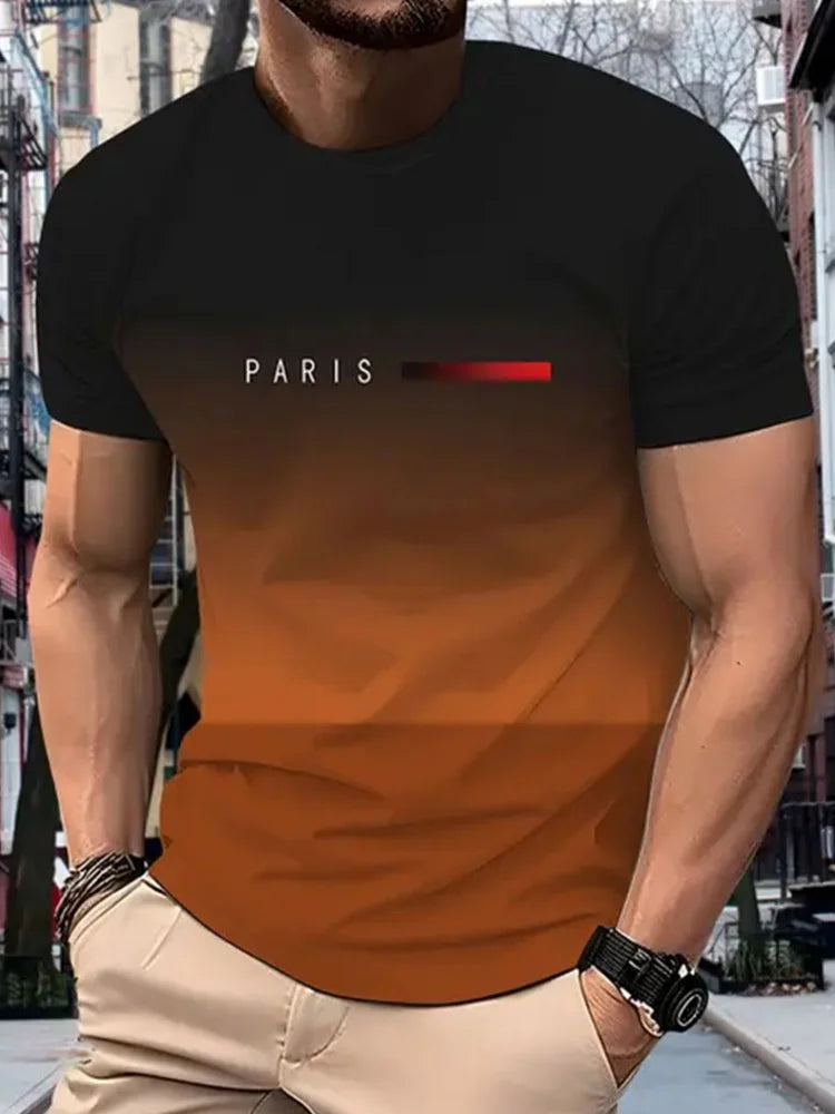 Einfache Gedruckt männer Kleidung Mode Übergroßen männer T-Shirt Sommer Im Freien Atmungsaktive Männer Top Neue Rundhals Männer Kurzarm