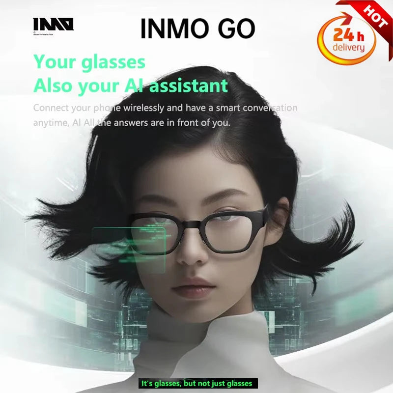 INMO Go Smart AR Glasses Real Wireless Ultra Light AI Assistant Translator Glasses for Music/Call/Translator/Prompter/Navigation