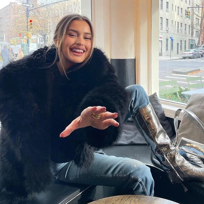 Winter Umweltfreundliche Faux Nerz Pelz Verdickte Kurze Mantel frauen Pelz Top Künstliche Pelt Jacke Warme Gemütliche Trendy Oberbekleidung