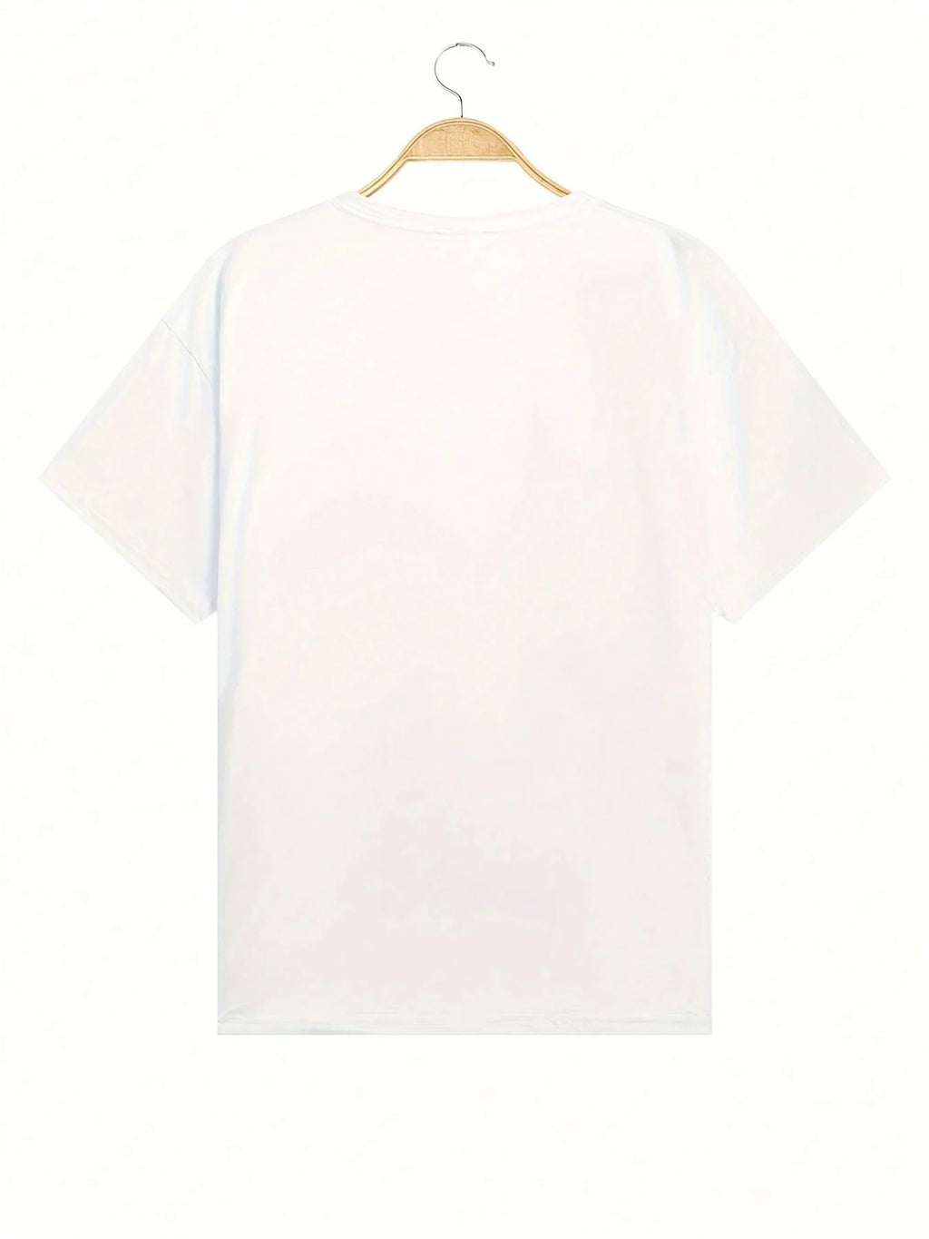 Men's Summer 100% Cotton Fashionable Casual Loose Large Size Letter Bear Printed Sports Round Neck Short Sleeve T-shirt Top