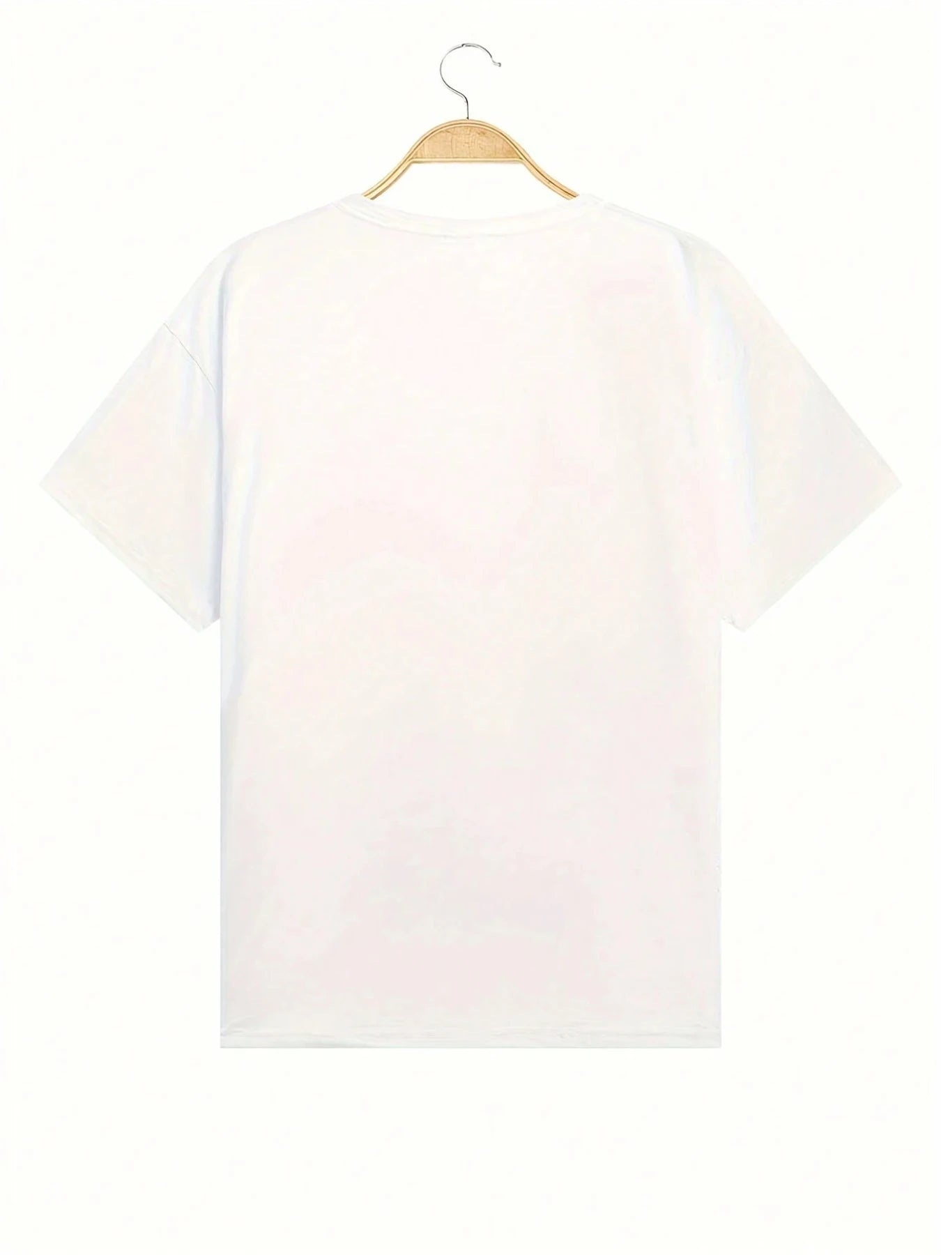 Men's Summer 100% Cotton Fashionable Casual Loose Large Size Letter Bear Printed Sports Round Neck Short Sleeve T-shirt Top