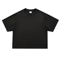 Basic Übergroßes Boxy Rundhals-T-Shirt Herren Schwergewicht 240GSM 100 % Baumwolle Halbarm-T-Shirts Sommer Lose Sportbekleidung