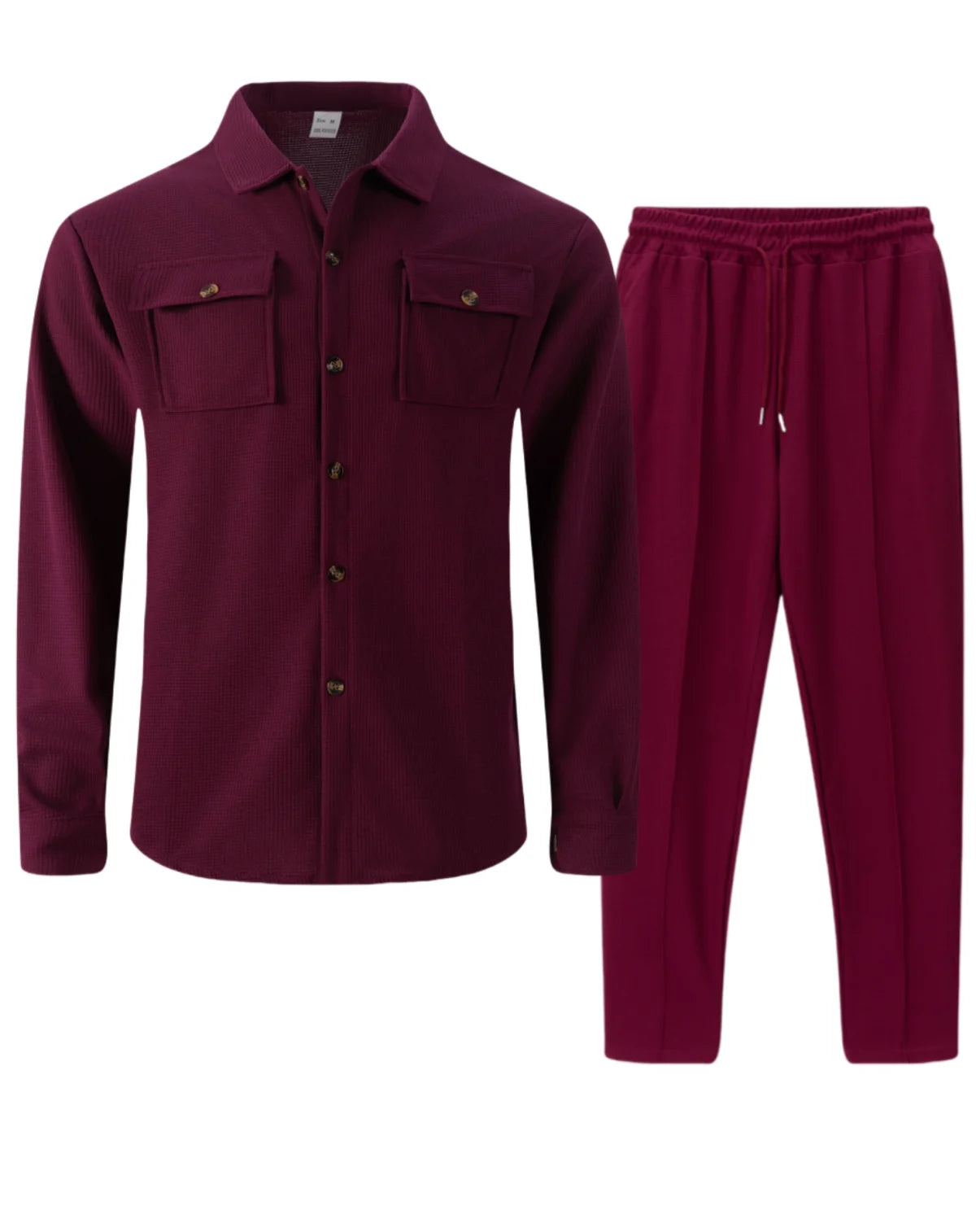Männer Frühling Herbst Casual Anzug Street Style Einfarbig Lose Gepolsterte Lange Ärmeln Zwei-Stück Set Modische Oberbekleidung anzug set