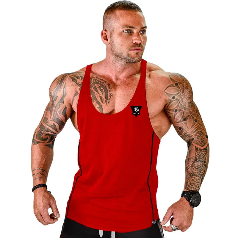 Herren-Bodybuilding-Tanktop, Fitnessstudios, Fitness, ärmelloses Hemd, 2025, neue männliche Baumwollkleidung, modisches Singlet-Weste, Unterhemd für Herren