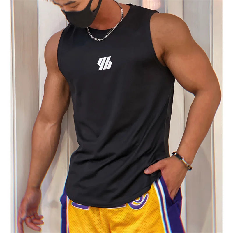 2024 neueste Sommer Gym Weste hochwertige Mesh Shirt ärmellose T-Shirts Männer Tanktops Basketball Laufen Fitness Sport Weste Männer